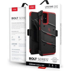 Hurtownia GSM - Pancéřové pouzdro Zizo Bolt Cover Samsung Galaxy S20+ Plus a stojánek & držák na pásek (Černá/Červená) - ZIZ032BLKRED - {ean13} - Hurt