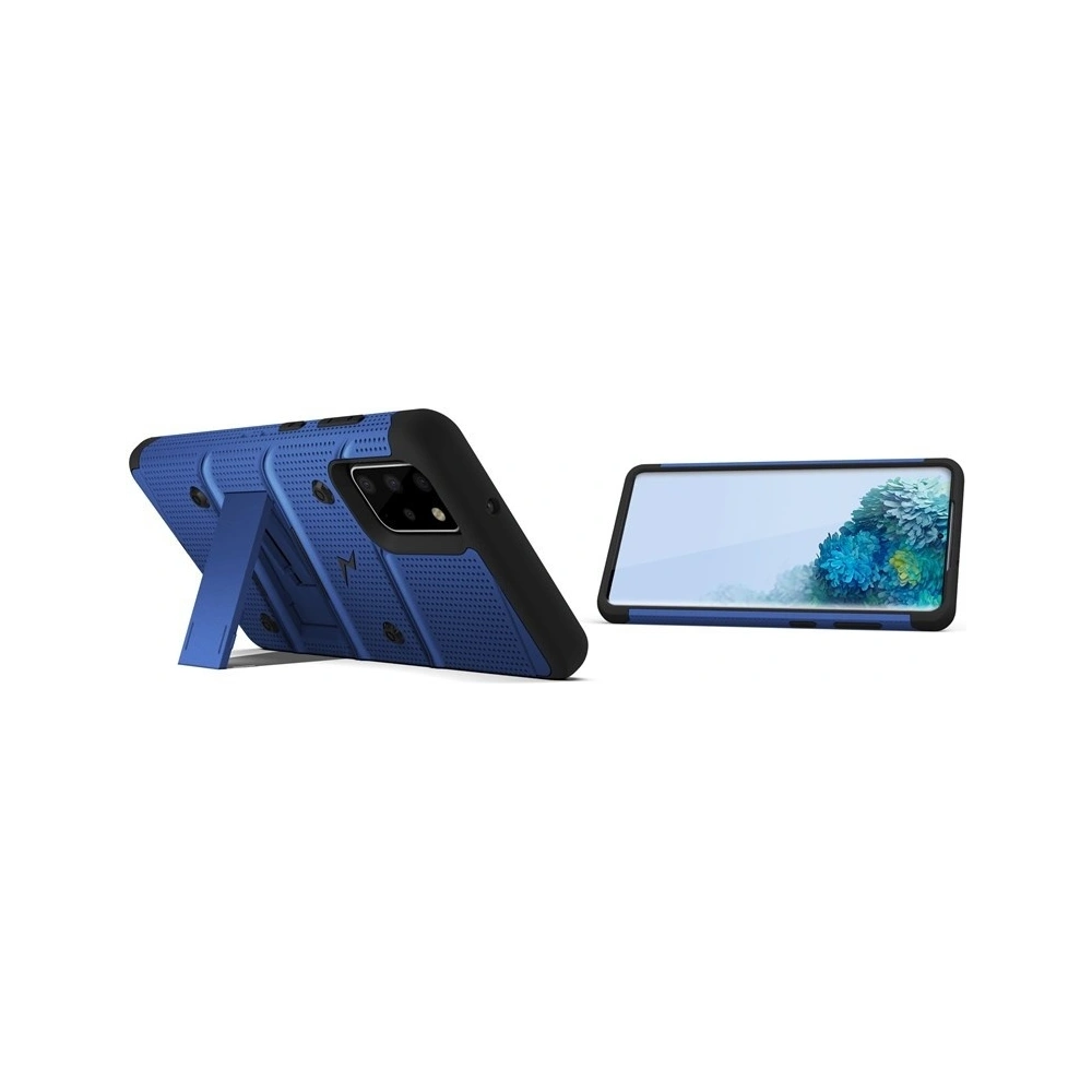 Wholesale Zizo Bolt Cover - Case for Samsung Galaxy S20+ & Kickstand and Holster (Blue/Black) - ZIZ033BLUBLK - {ean13} - Hurt