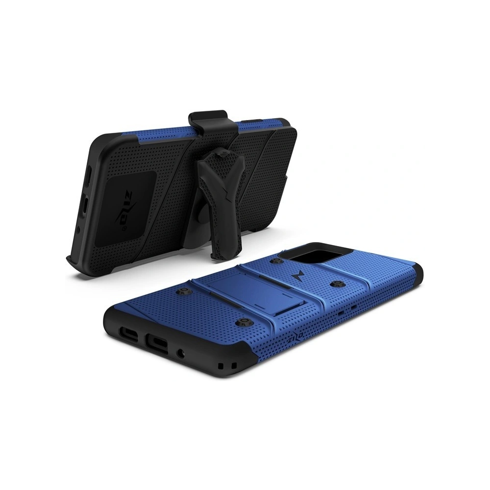 Hurtownia GSM - Pancéřové pouzdro Zizo Bolt Cover Samsung Galaxy S20+ Plus a stojánek & držák na pásek (Blue/Black) - ZIZ033BLUBLK - {ean13} - Hurt