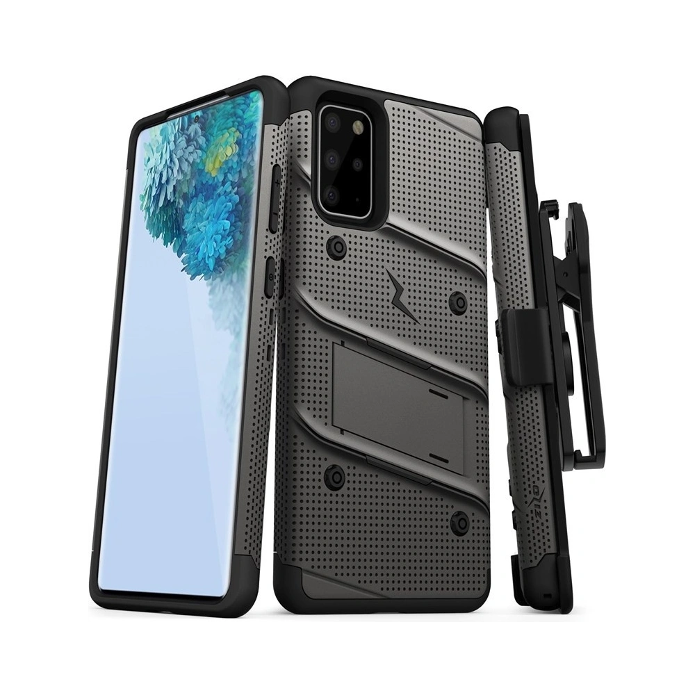 Hurtownia GSM - Pancéřové pouzdro Zizo Bolt Cover Samsung Galaxy S20+ Plus a stojánek & držák na pás (Gun Metal Gray) - ZIZ034GRY - {ean13} - Hurt