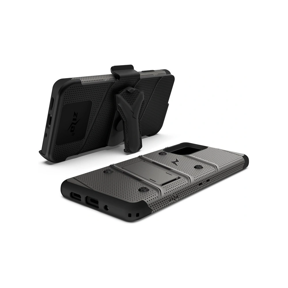Hurtownia GSM - Pancéřové pouzdro Zizo Bolt Cover Samsung Galaxy S20+ Plus a stojánek & držák na pás (Gun Metal Gray) - ZIZ034GRY - {ean13} - Hurt
