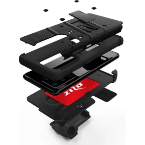 Hurtownia GSM - Panzerschutzhülle Zizo Bolt Cover Samsung Galaxy S20 Ultra sowie Halterung & Gürtelclip (Schwarz/Schwarz) - ZIZ035BLK - {ean13} - Hurt