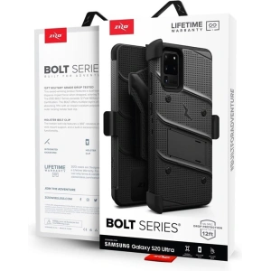Hurtownia GSM - Panzerschutzhülle Zizo Bolt Cover Samsung Galaxy S20 Ultra sowie Halterung & Gürtelclip (Schwarz/Schwarz) - ZIZ035BLK - {ean13} - Hurt