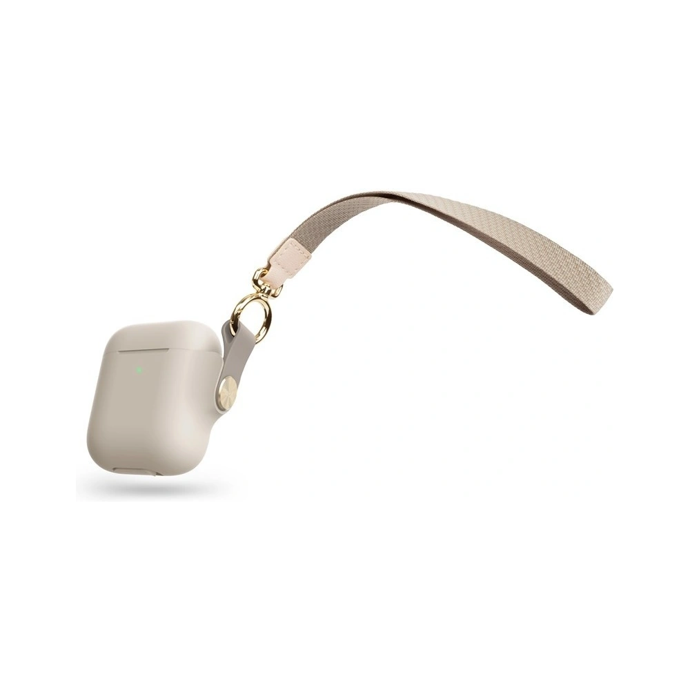 Wholesale Moshi Pebbo Case for AirPods with Detachable Wrist Strap and LintGuard™ Protection - Savanna Beige - MOSH073BEI - {ean13} - Hurt