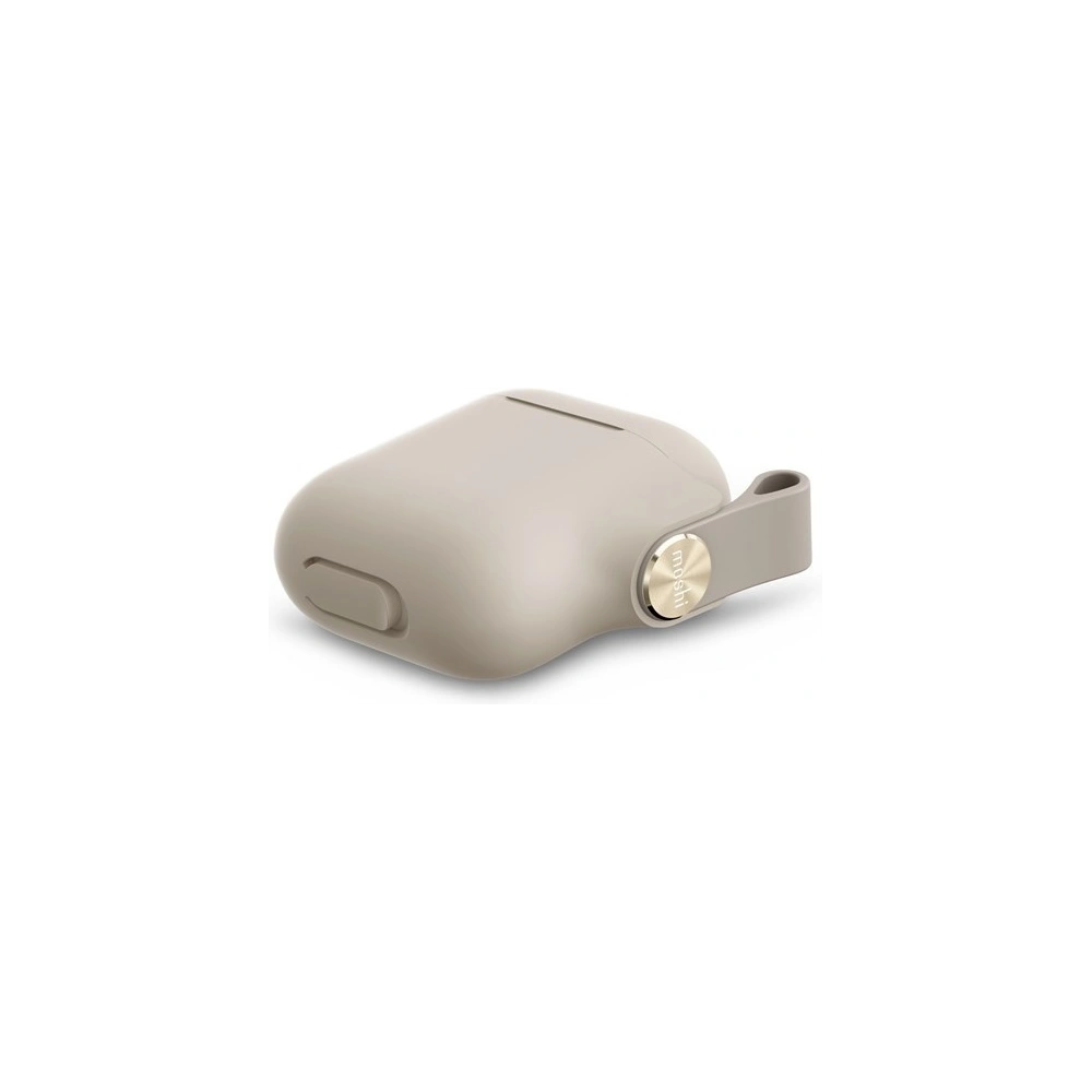 Wholesale Moshi Pebbo Case for AirPods with Detachable Wrist Strap and LintGuard™ Protection - Savanna Beige - MOSH073BEI - {ean13} - Hurt