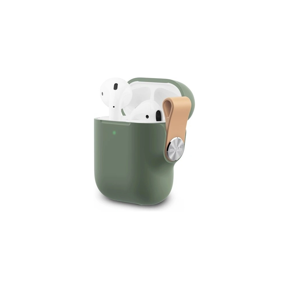 Wholesale Moshi Pebbo Case for AirPods with Detachable Wrist Strap and LintGuard™ Protection - Mint Green - MOSH074GRN - {ean13} - Hurt