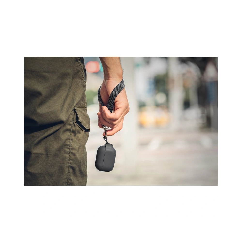 Wholesale Moshi Pebbo Case for AirPods Pro with Detachable Wrist Strap and LintGuard™ Protection - Shadow Black - MOSH075BLK - {ean13} - Hurt