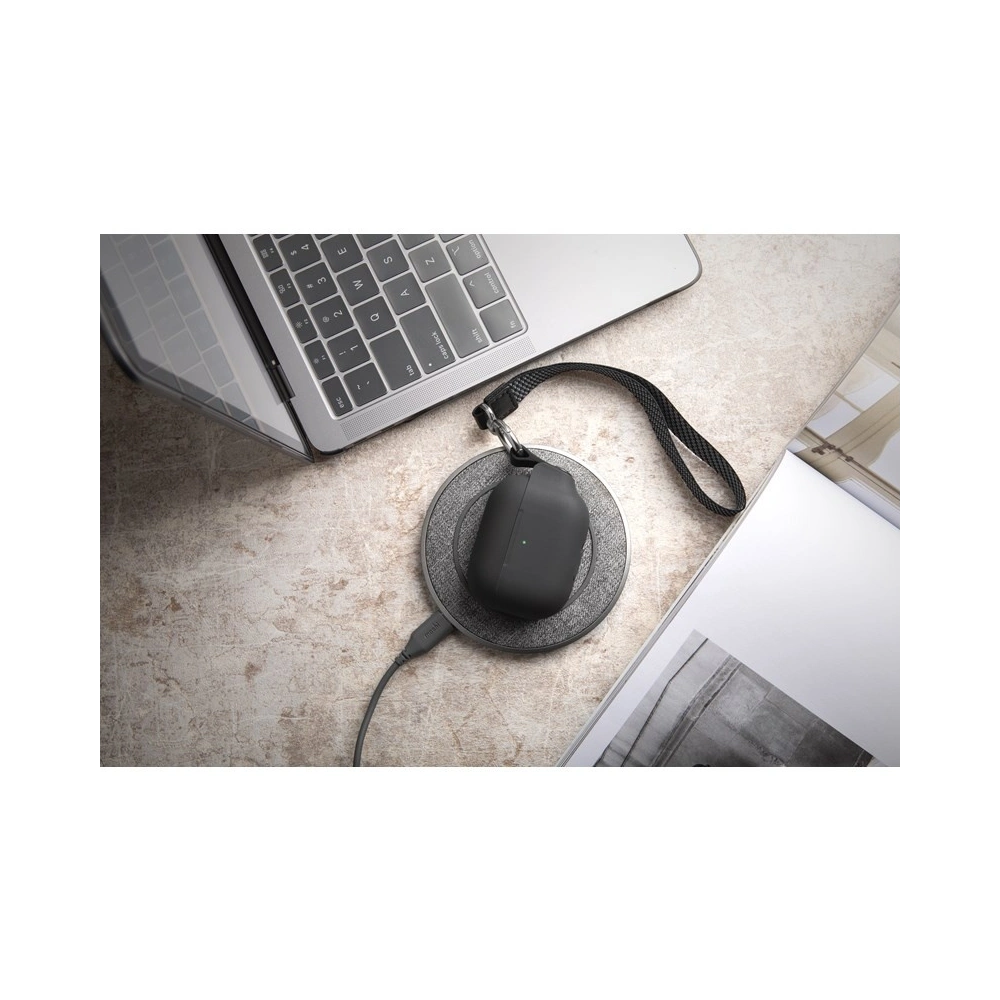 Wholesale Moshi Pebbo Case for AirPods Pro with Detachable Wrist Strap and LintGuard™ Protection - Shadow Black - MOSH075BLK - {ean13} - Hurt