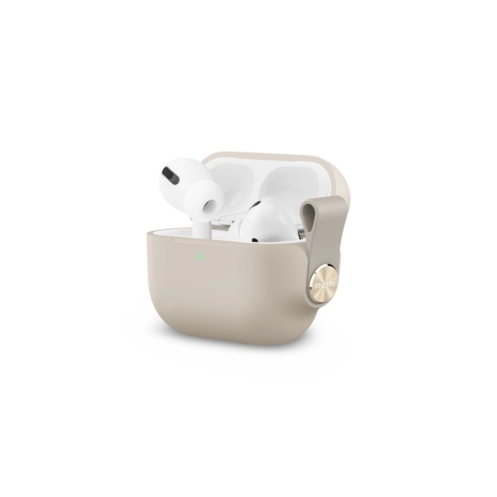 Hurtownia GSM - Etui Moshi Pebbo Apple AirPods Pro s odnímatelným popruhem na ruku (Savanna Beige) - MOSH076BEI - {ean13} - Hurt