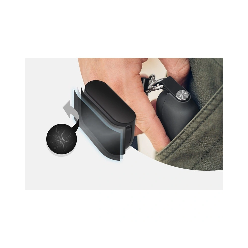 Wholesale Moshi Pebbo Case for AirPods Pro with Detachable Wrist Strap and LintGuard™ Protection - Mint Green - MOSH077GRN - {ean13} - Hurt