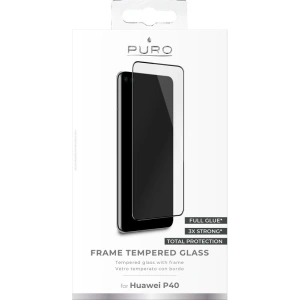 PURO Frame Tempered Glass Huawei P40 (black)