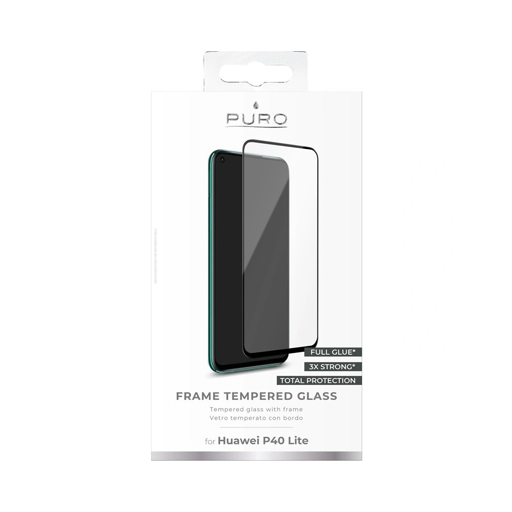 Hurtownia GSM - Szkło hartowane PURO Frame Tempered Glass Huawei P40 Lite (czarna ramka) - PUR239BLK - {ean13} - Hurt