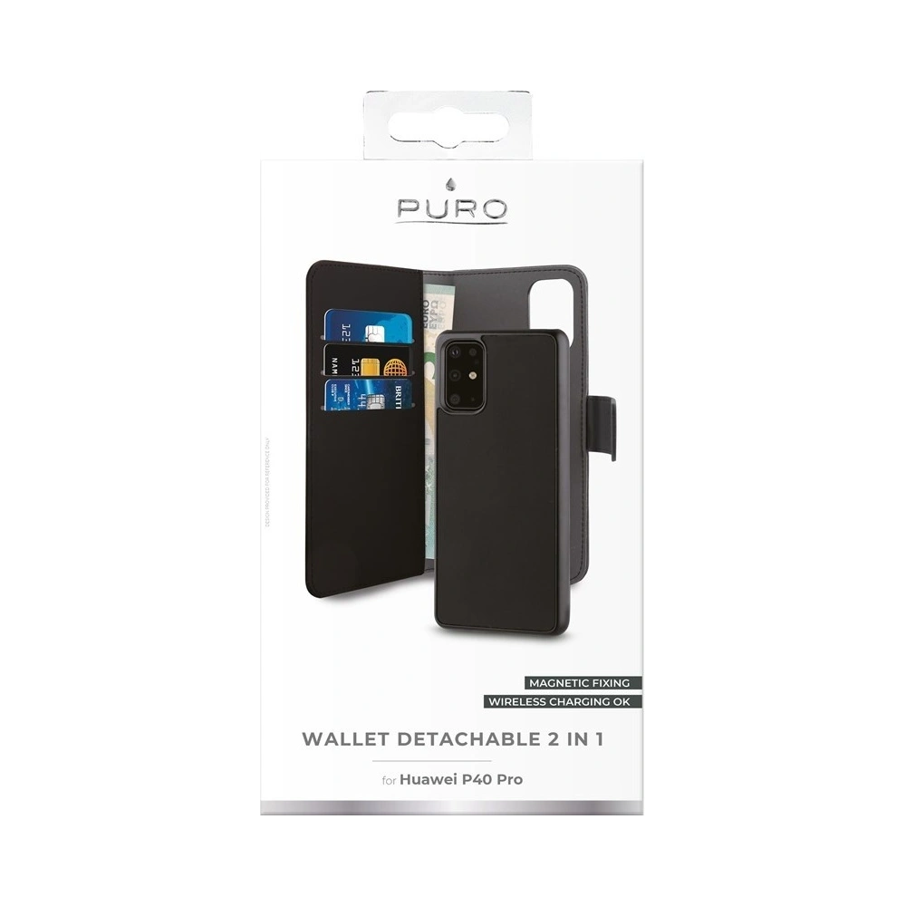 Hurtownia GSM - Etui PURO Wallet Detachable 2w1 Huawei P40 Pro (černá) - PUR240BLK - {ean13} - Hurt