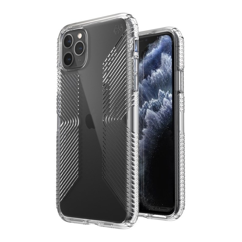 Speck Distributor - 848709086617 - SPK043CLR - Speck Presidio Perfect-Clear with Grips iPhone 11 Pro Max with MicroBan layer Clear - B2B homescreen