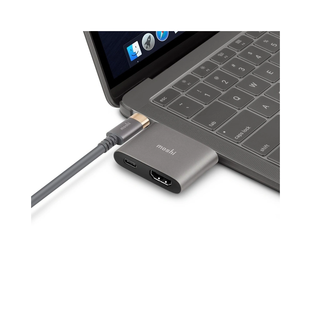 Hurtownia GSM - Adaptér Moshi USB-C na HDMI 4K a HDR s podporou nabíjení Power Delivery 60W (Titanium Gray) - MOSH081GRY - {ean13} - Hurt
