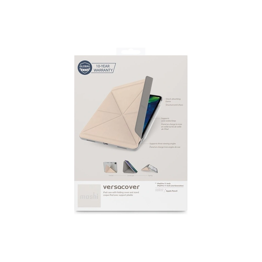 Hurtownia GSM - Etui Moshi VersaCover origami Apple iPad Pro 11 2018/2020 (1. a 2. generace) s nabíjením Apple Pencil (Savanna Beige) - MOSH083BEI - {ean13} - Hurt