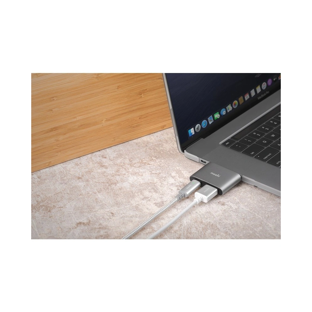 Hurtownia GSM - Adaptér Moshi USB-C na HDMI 4K a HDR s podporou nabíjení Power Delivery 60W (Titanium Gray) - MOSH081GRY - {ean13} - Hurt