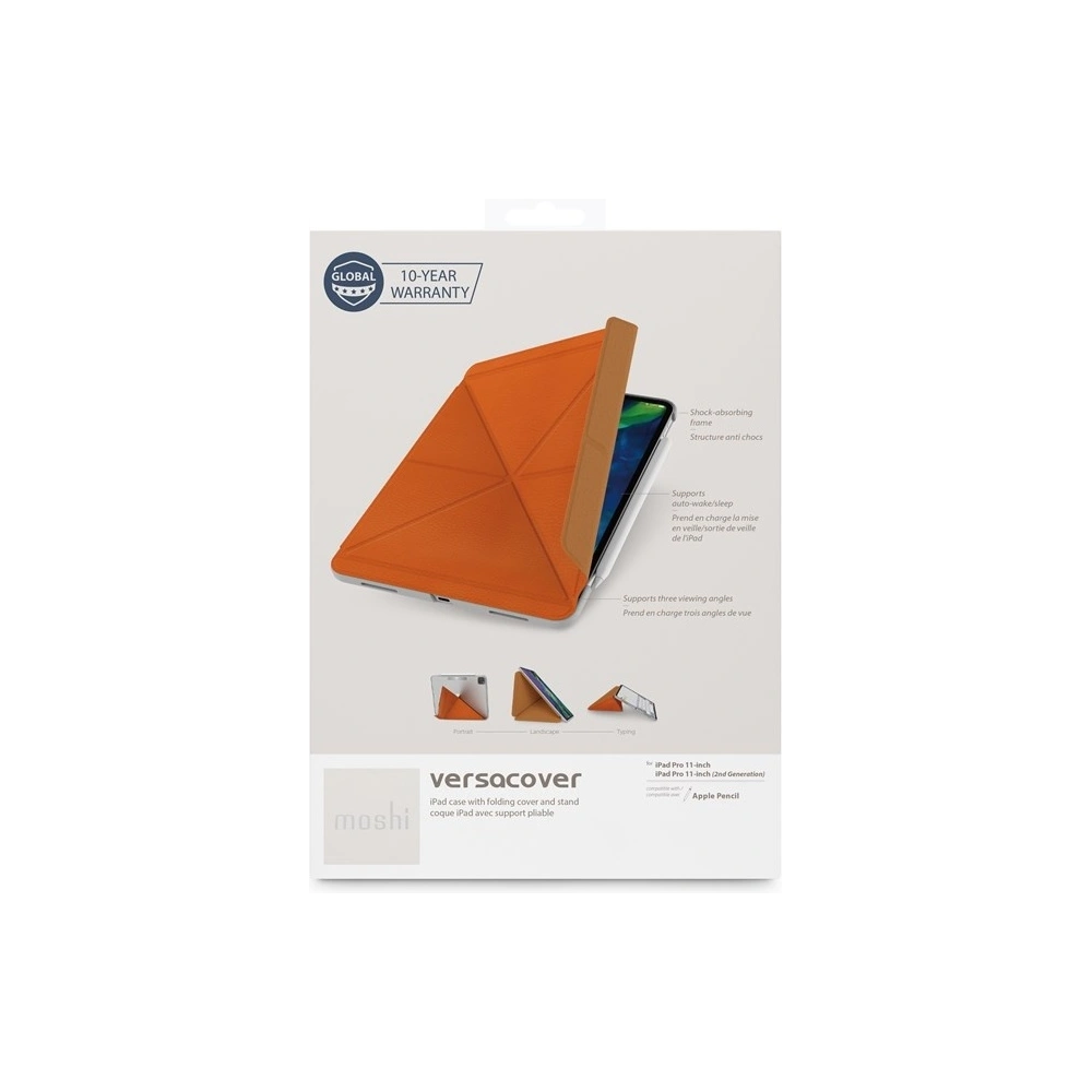 Hurtownia GSM - Etui Moshi VersaCover origami Apple iPad Pro 11 2018/2020 (1. a 2. generace) s nabíjením Apple Pencil (Sienna Orange) - MOSH084ORG - {ean13} - Hurt