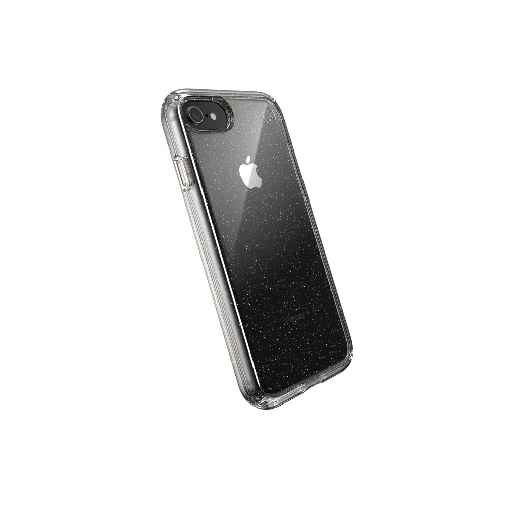Hurtownia GSM - Etui Speck Presidio Perfect-Clear s třpytkami Apple iPhone SE 2022/SE 2020/8/7 s povrchovou úpravou MICROBAN Gold Glitter/Clear - SPK042GLD - {ean13} - Hurt