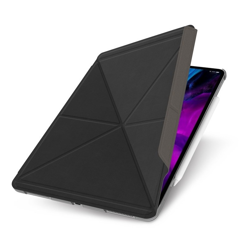 Moshi Distributor - 4713057259265 - MOSH085BLK - Moshi VersaCover - Origami Folding Case & Stand for iPad Pro 12.9 (2020/2018) with Apple Pencil holder (Charcoal Black) - B2B homescreen