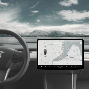 Moshi iVisor AG - Bubble-free Screen Protector for Tesla Model 3’s Central Touchscreen (Black/Clear Matte)