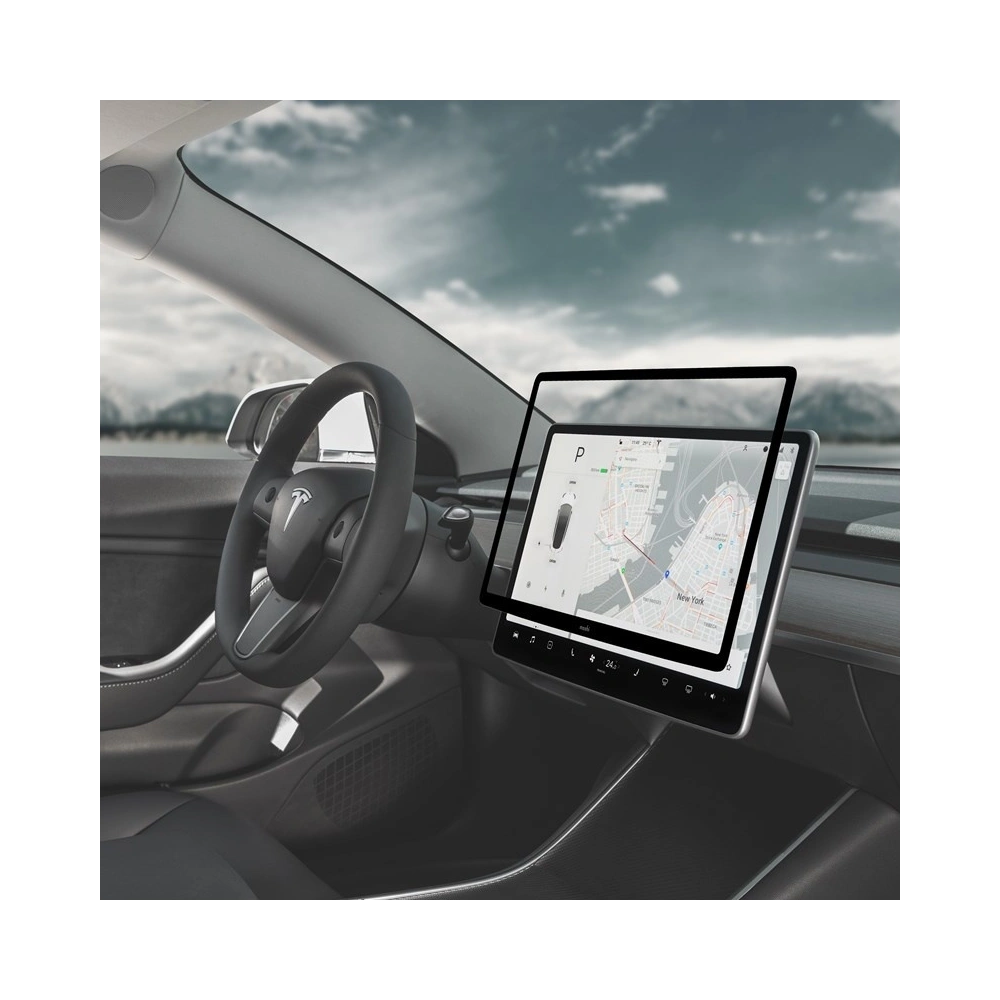 Hurtownia GSM - Matná ochranná fólie na obrazovku centrální konzole Moshi iVisor AG Tesla Model 3 (Černá/Průhledná matná) - MOSH086BLK - {ean13} - Hurt