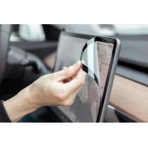 Moshi iVisor AG - Bubble-free Screen Protector for Tesla Model 3’s Central Touchscreen (Black/Clear Matte)