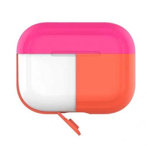 Etui PURO ICON Fluo Case Apple AirPods Pro z dodatkową osłonką (Fluo Orange + Fluo Fuchsia Cap)