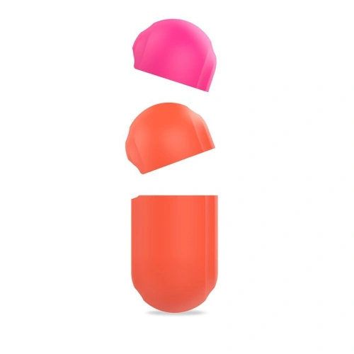 Etui PURO ICON Fluo Case Apple AirPods Pro z dodatkową osłonką (Fluo Orange + Fluo Fuchsia Cap)