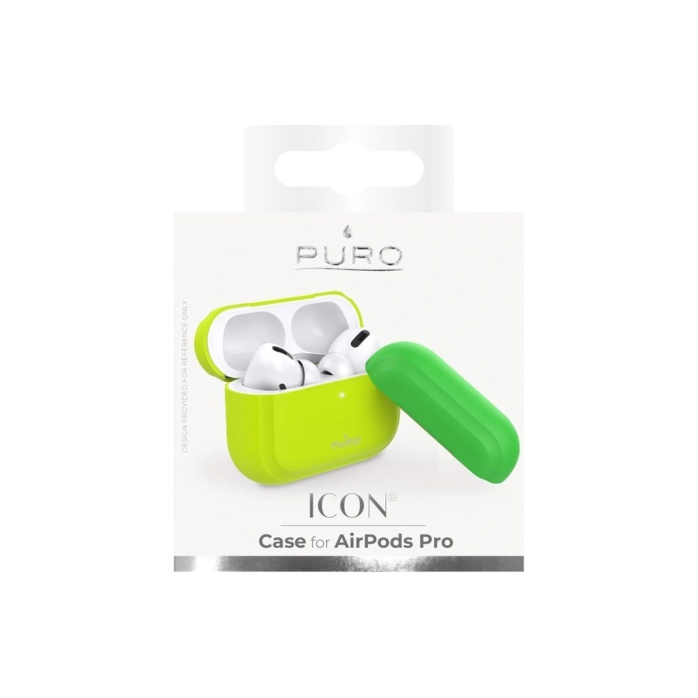 Hurtownia GSM - Etui PURO ICON Fluo Case Apple AirPods Pro s dalším krytem (Fluo Yellow + Fluo Green Cap) - PUR250YEL - {ean13} - Hurt