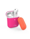 Hurtownia GSM - Etui PURO ICON Fluo Case Apple AirPods 1/2 s dodatečným krytem (Fluo Fucsia + Fluo Orange Cap) - PUR251FCS - {ean13} - Hurt