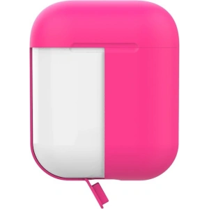 Etui PURO ICON Fluo Case Apple AirPods 1/2 z dodatkową osłonką (Fluo Fucsia + Fluo Orange Cap)