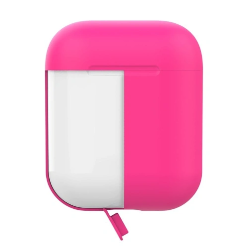 Etui PURO ICON Fluo Case Apple AirPods 1/2 z dodatkową osłonką (Fluo Fucsia + Fluo Orange Cap)