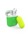 Etui PURO ICON Fluo Case Apple AirPods 1/2 s dodatečným krytem (Fluo Green + Fluo Yellow Cap)