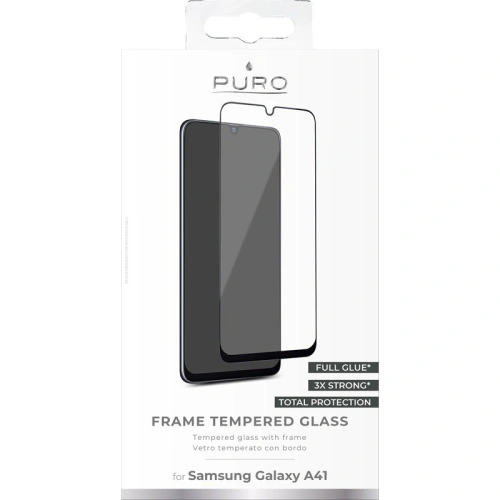 Szkło hartowane PURO Frame Tempered Glass Samsung Galaxy A41 (czarna ramka)