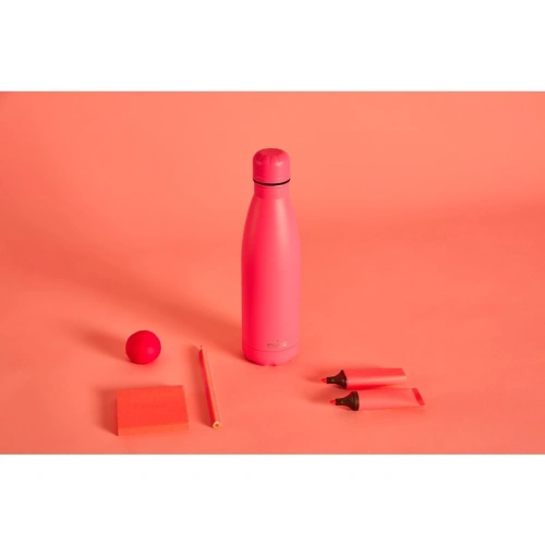 Butelka termiczna ze stali nierdzewnej PURO ICON Fluo 500ml (Fucsia) (Powder Coating)