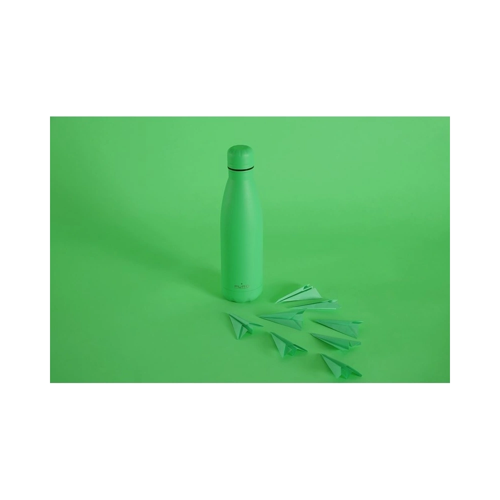 Hurtownia GSM - Termo láhev z nerezové oceli PURO ICON Fluo 500ml (Zelená) (Práškový nátěr) - PUR260GRN - {ean13} - Hurt