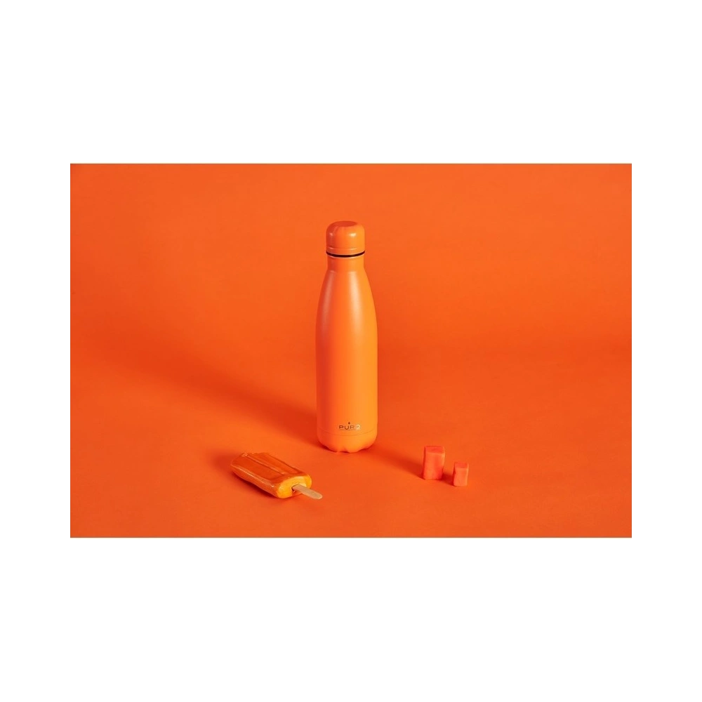 Hurtownia GSM - Termos z nerezové oceli PURO ICON Fluo 500ml (Oranžový) (Povrchová úprava práškovým lakem) - PUR261ORG - {ean13} - Hurt