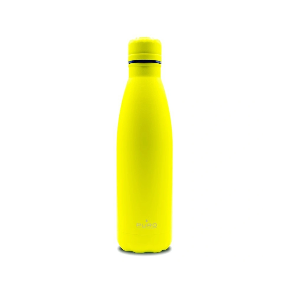 Hurtownia GSM - Nerezová termoska PURO ICON Fluo 500ml (žlutá) (povrchová úprava práškovým lakem) - PUR262YEL - {ean13} - Hurt