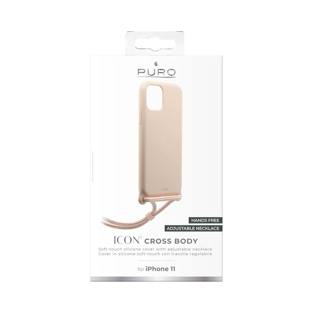 Hurtownia GSM - Etui PURO ICON Cross Body Apple iPhone 11 (Roz nisipie) - PUR266PNK - {ean13} - Hurt