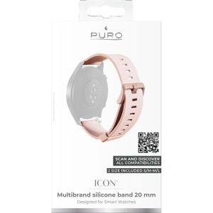 PURO ICON Multibrand Wristband 20 mm (S/M & M/L) (sand pink)