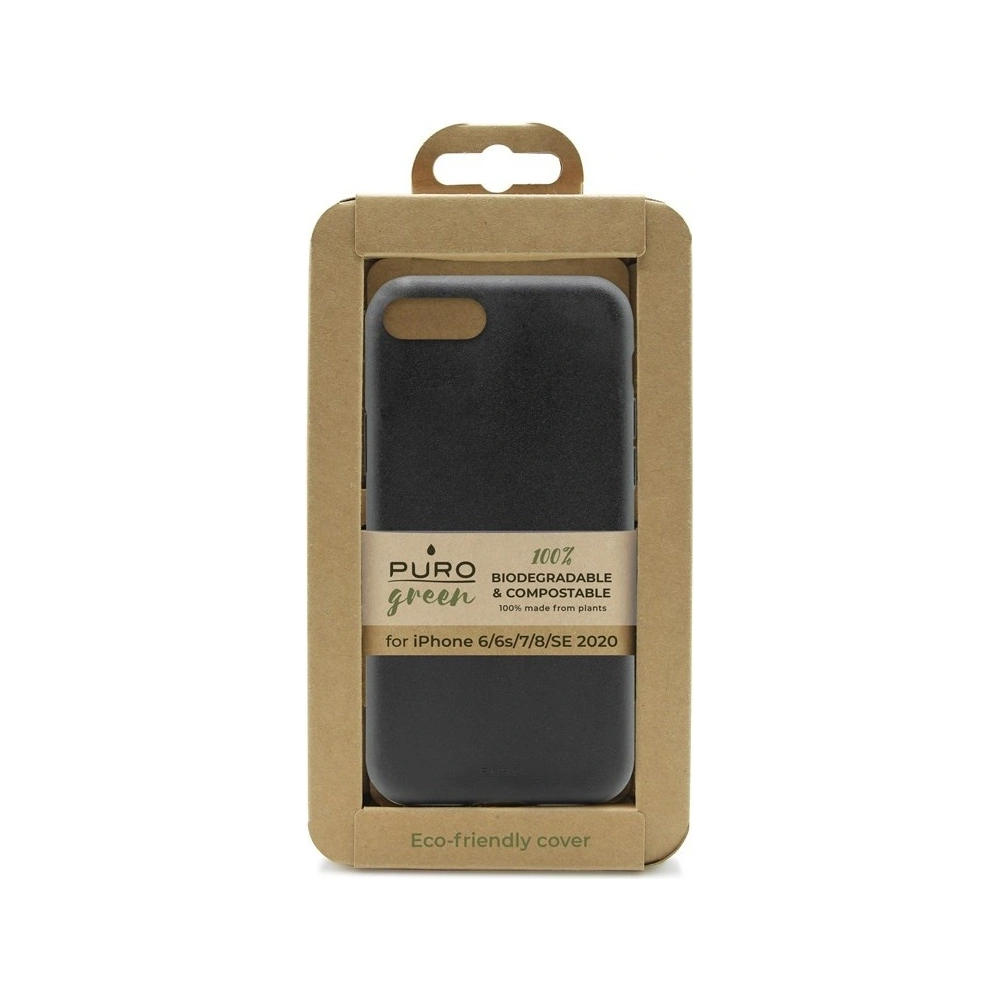 Hurtownia GSM - Ekologické pouzdro PURO Green Recycled Eco-friendly Cover Apple iPhone SE 2022/SE 2020/8/7/6s (černé) - PUR286BLK - {ean13} - Hurt