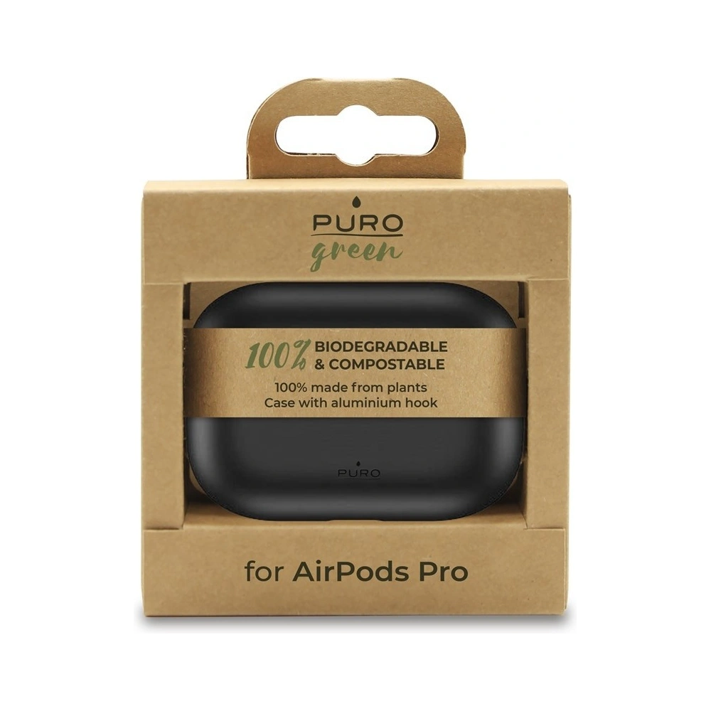 Hurtownia GSM - Ekologiczne etui PURO Green Compostable Eco-friendly Cover Apple AirPods Pro (czarny) - PUR291BLK - {ean13} - Hurt