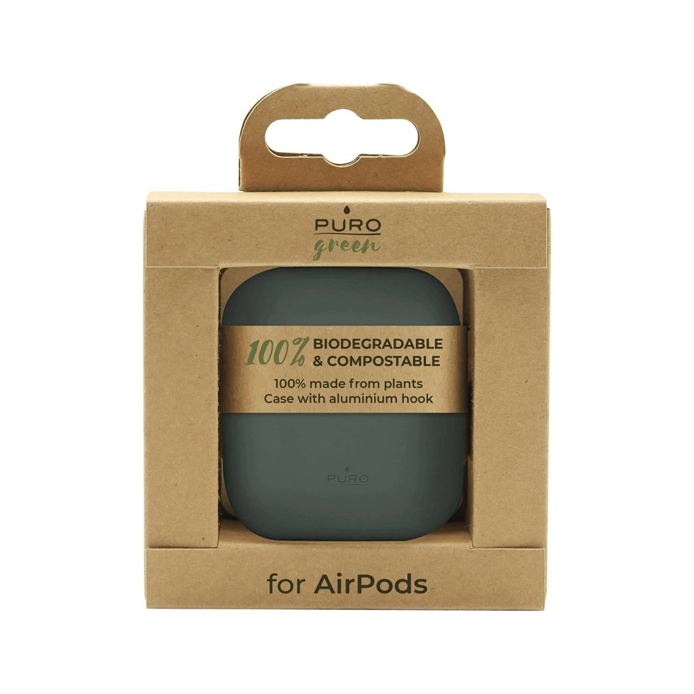 Hurtownia GSM - Ekologické pouzdro PURO Green Compostable Eco-friendly Cover Apple AirPods 1&2 (zelené) - PUR294GRN - {ean13} - Hurt