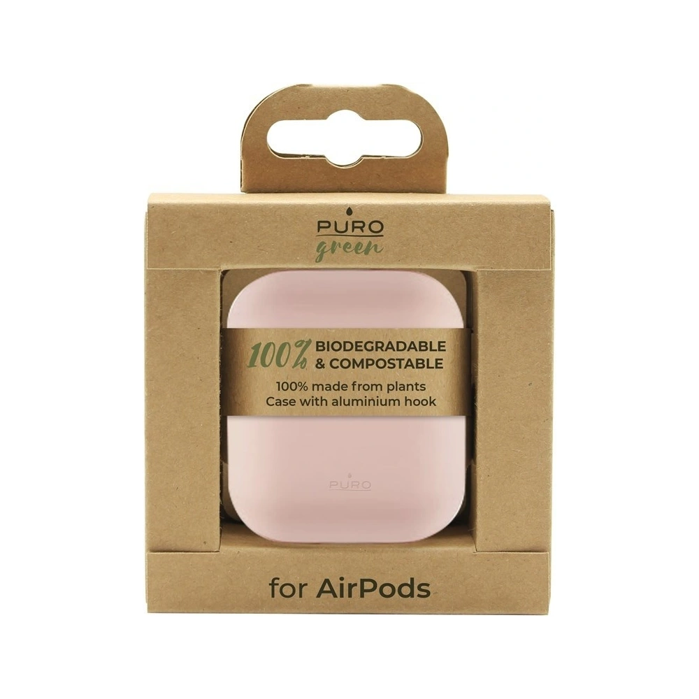 Hurtownia GSM - Ekologiczne etui PURO Green Compostable Eco-friendly Cover Apple AirPods 1&2 (piaskowy róż) - PUR295PNK - {ean13} - Hurt