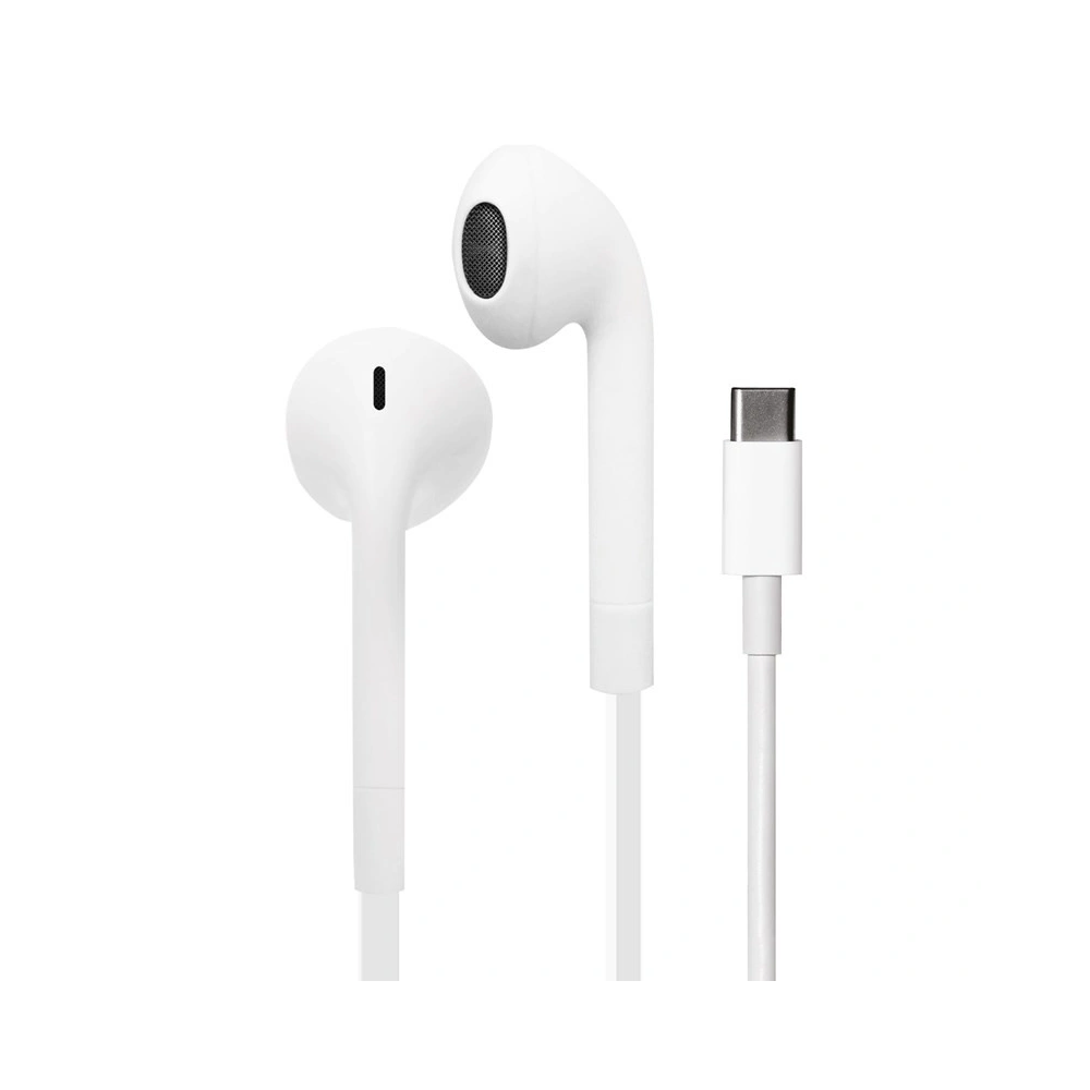 Hurtownia GSM - Sluchátka USB-C PURO ICON Stereo Earphones s plochým kabelem, mikrofonem a ovládáním (bílá) - PUR299WHT - {ean13} - Hurt
