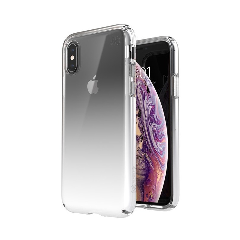 Speck Distributor - 848709084293 - SPK010CLR - Speck Presidio Perfect-Clear + Ombre iPhone Xs / X with MicroBan layer Clear/Atmosphere Fade - B2B homescreen