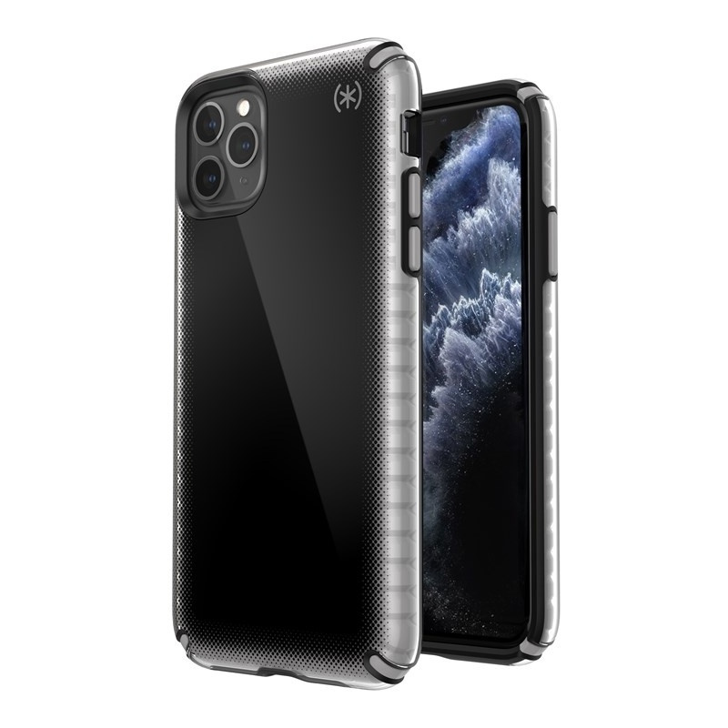 Speck Distributor - 848709086402 - SPK007BLKGRY - Speck Presidio2 Armor Cloud iPhone 11 Pro Max with MicroBan layer Black Fade/Black/Cathedral Grey - B2B homescreen