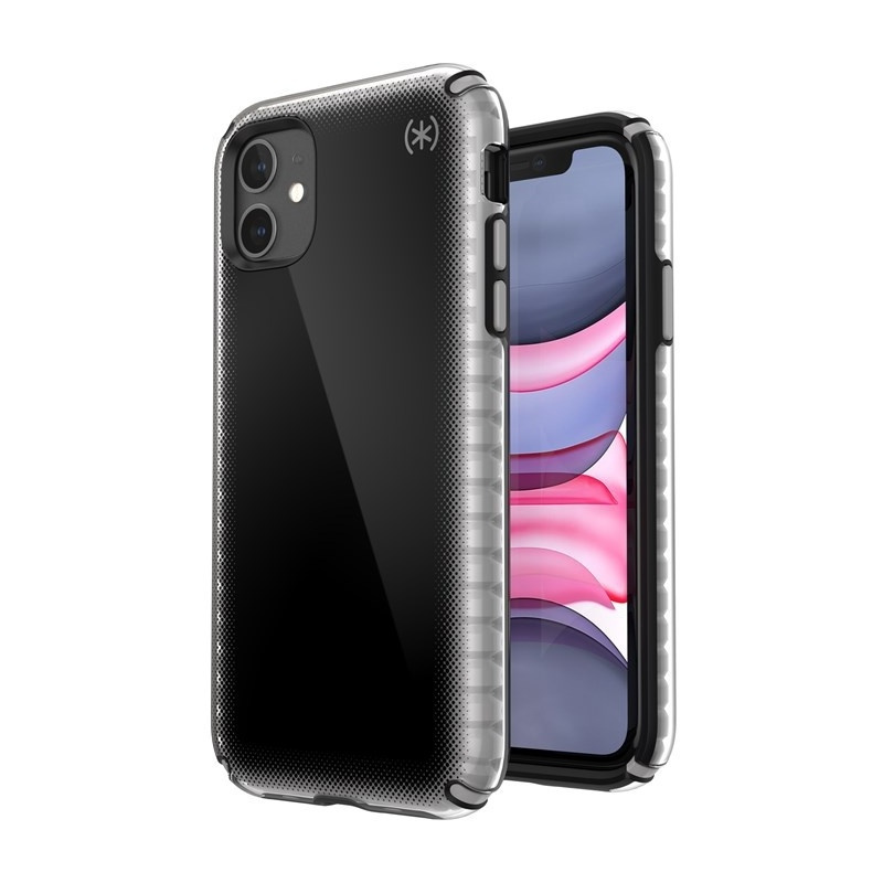 Speck Distributor - 848709086020 - SPK005BLKGRY - Speck Presidio2 Armor Cloud iPhone 11 with MicroBan layer Black Fade/Black/Cathedral Grey - B2B homescreen