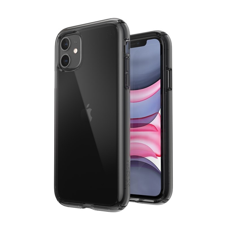 Speck Distributor - 848709086181 - SPK004OBS - Speck Presidio Perfect-Clear iPhone 11 with MicroBan layer Obsidian - B2B homescreen